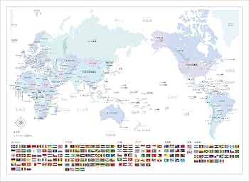Amazon | インテリアになる世界地図ポスター B2サイズ パステル